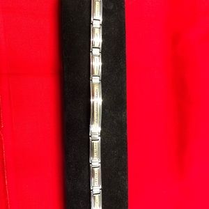 Stainless steel diamond bracelet